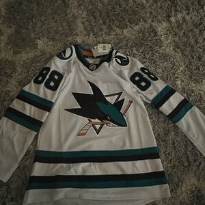 San Jose Sharks Away White Adidas PrimeGreen Brent Burns #88 Jersey